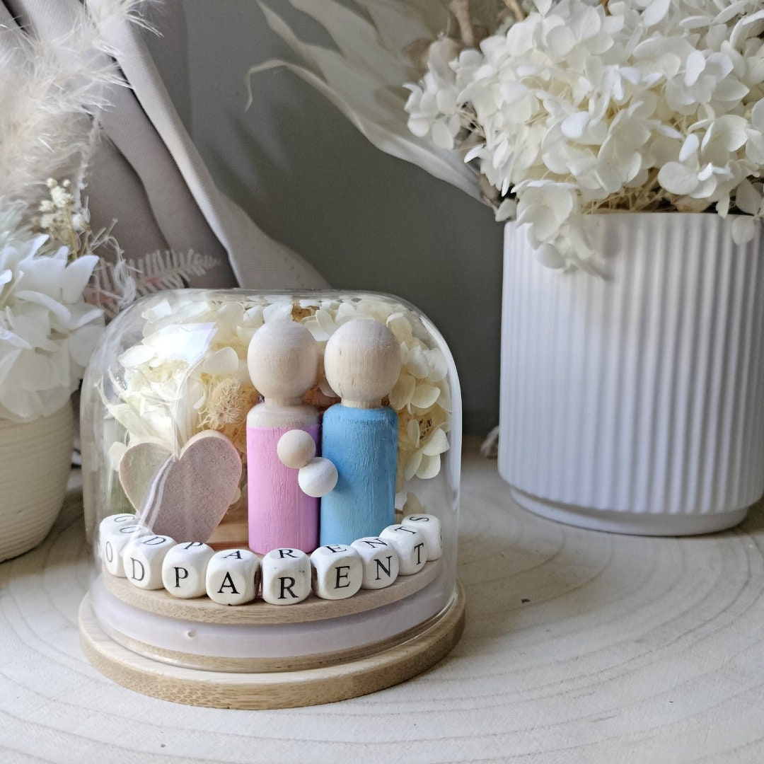 Floral Godparents/Godmother/Godfather Mega Globe