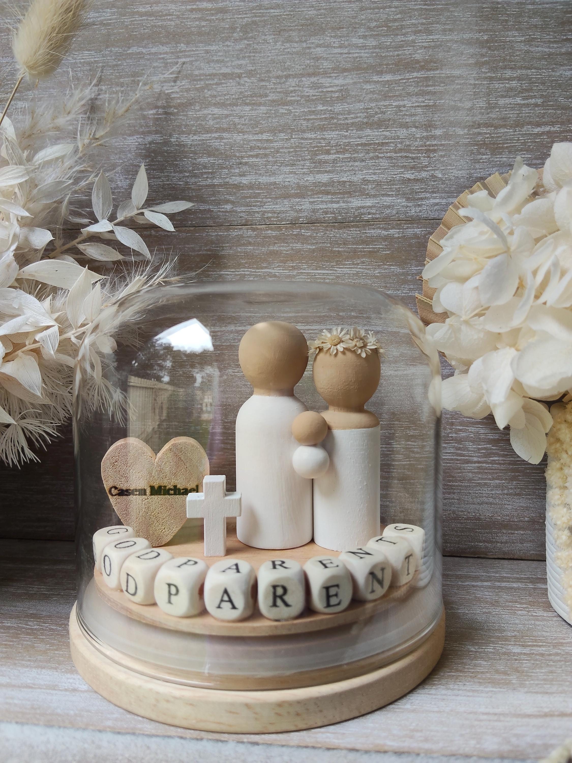 Personalized Godparent Floral Globe: Custom Family Keepsake