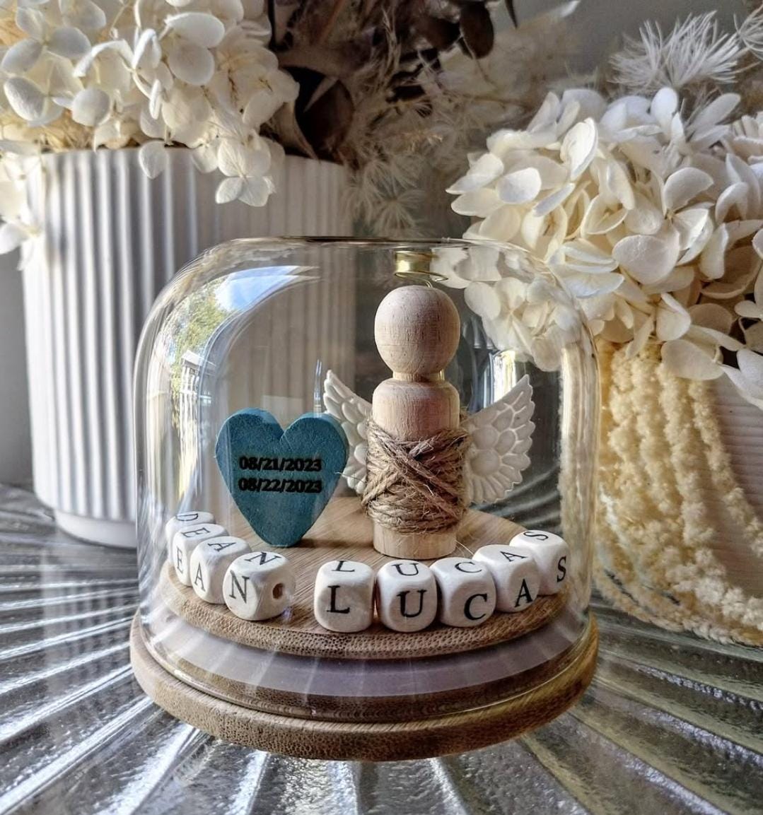 Angel Globe: Memorial Keepsake with Custom Date & Name