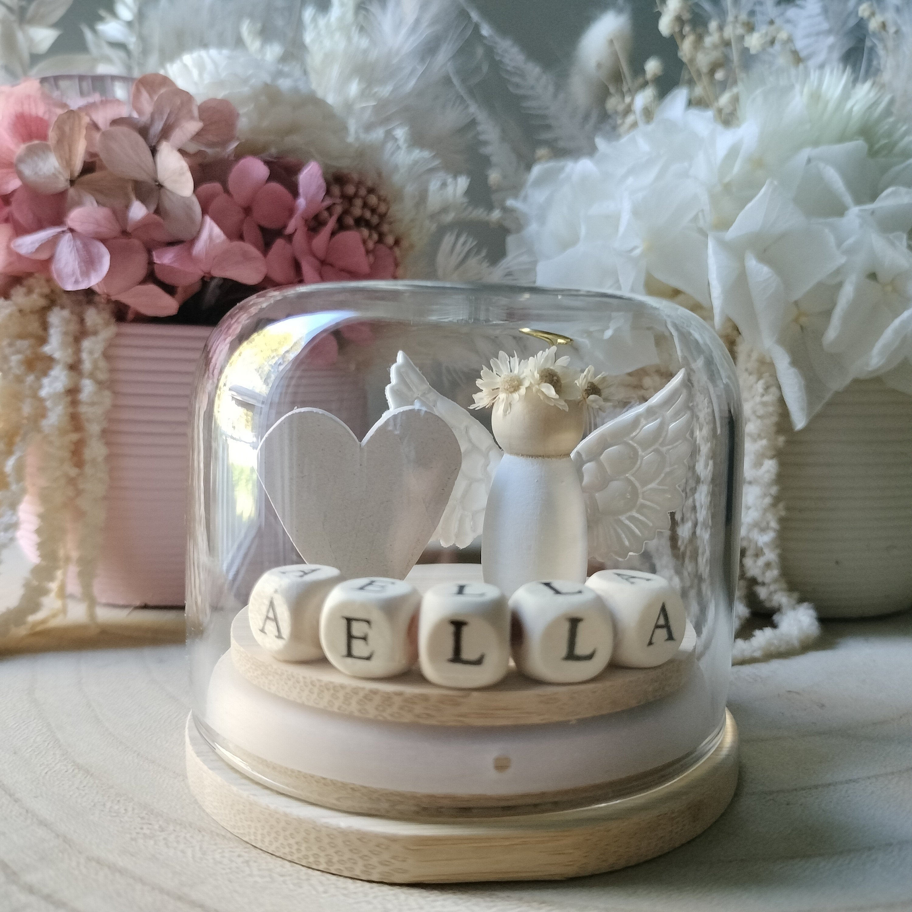 Angel in floral crown Globe