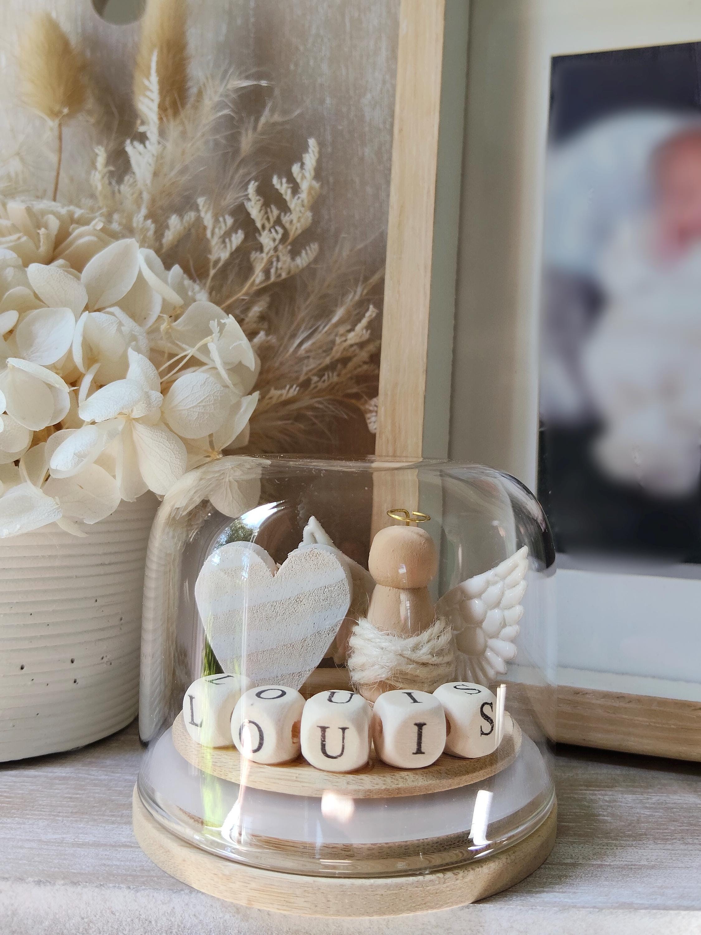 Angel Globe: Memorial Keepsake with Custom Date & Name