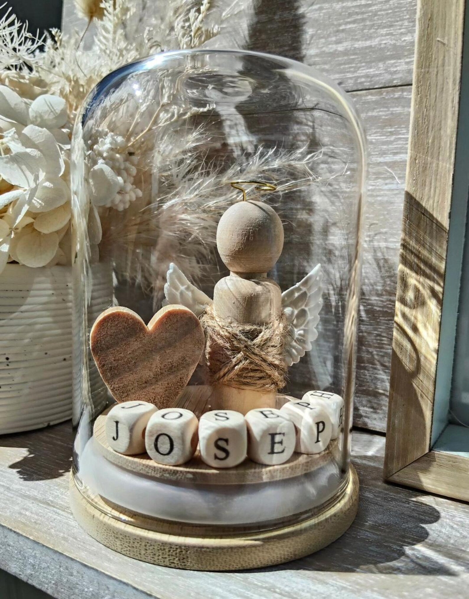 Angel Globe: Memorial Keepsake with Custom Date & Name