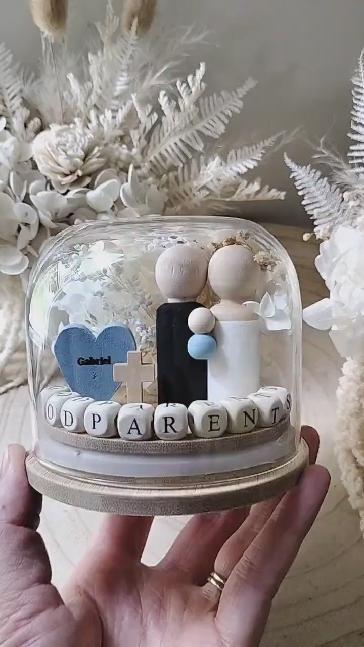 Floral Godparents/Godmother/Godfather Mega Globe