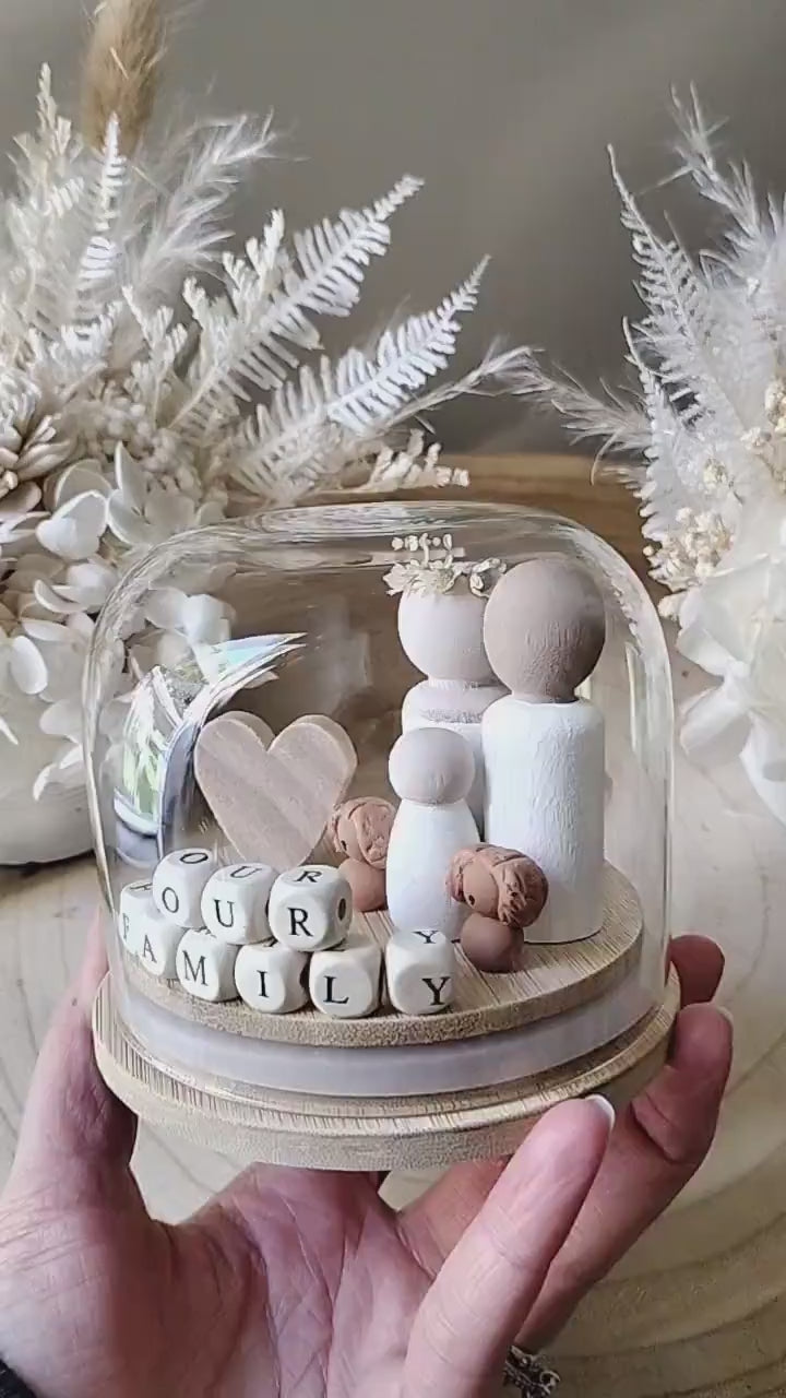 Personalized Godparent Floral Globe: Custom Family Keepsake